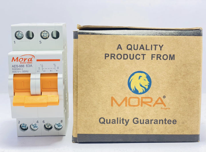 MORA Executive MCB Breaker Type ChangeOver Breaker 2Pole 63A | Solar, Wapda, Generator | Change Over Switch | Change Over Switch