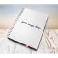Customized notebook. 