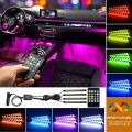 Car Interior Atmosphere Led Light Remote Control Light With RGB Color & Sound sensor. 