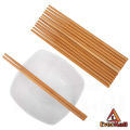 Wooden Chopsticks Reusable - Chinese Style Natural Bamboo Washable Chopstick - 2 PAIRS. 