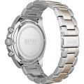 Hugo Boss Two Tone Stainless Steel Bracelet Black Dial Chronograph Watch for Men- 1513705. 