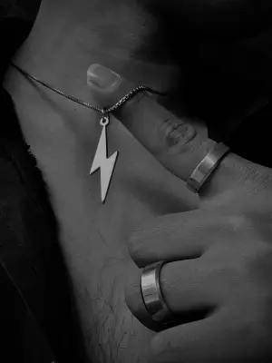Flash Necklace For Men, Lightning Bolt Chain Necklace for Boys, Men accessories, gift for boys, Chain for boys, Flash Locket Pendant for Men
