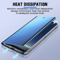 For Apple iPhone 6 / 6S Phone Case, Smart Clear View Cover Hard Flip Stand Mirror Casing. 