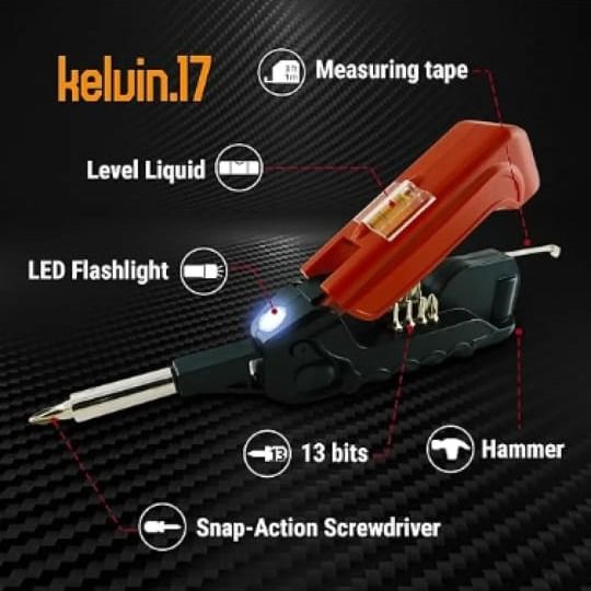 New Design Original Kelvin Tools Kelvin 17 in 1 DIY Multitool with Flashlight is designed to help you with every day tasks
