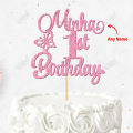 Customized 1st Birthday Cake Topper For Party Celebration, Kids Birthday Toppers with ANY NAME, Cake Decoration. 