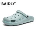 Men Sandals Fashion Summer Hole Shoes Rubber Clogs Men Garden Shoes Outdoor Beach Flat Sandals Unisex Beach Slippers. 