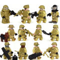 12PCS SWAT Marines Police Warrior legoingly Minifigures Building Blocks Compatible Lego Dolls with Accessories Figures Brown Dog Children Cartoon Characters Toy Boys Gifts. 