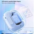 Air31 Wireless Earbuds, Bluetooth Headphones with ENC Noise Canceling Translucent Earphones, HiFi Dual Stereo Microphone Mini in-Ear Earbuds Touch Control with Charging Case and LED Digital Display. 