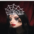 Synthetic Spider Crown Eye-catching Non-Drop Black Halloween Crown Lightweight Cosplay Crown for Halloween Parties Masquerade. 
