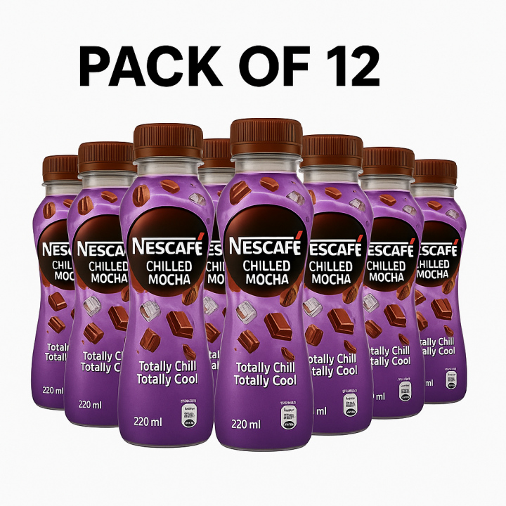 "Pack of 12 Chilled Mocha Cold Coffee - Rich & Creamy Ready-to-Drink Beverage | Perfect for Coffee Lovers!"