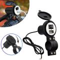 Universal Bikes 5V-2.1A Motorcycle Mobile Phone USB Charger Port Power Adapter Socket Hot (Black). 