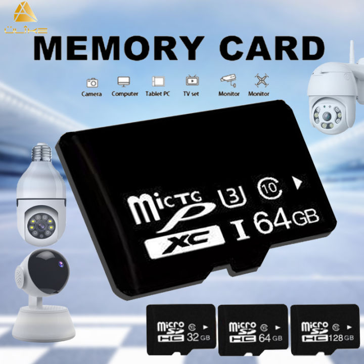 【COD + Gift】Ulike Micro SD Card Memory Card for V380 Pro CCTV Camera 128GB 64GB 32GB TF Card For CCTV Camera