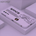 Hontinga for OPPO F15 A91 Reno3 Back Cover Cool Astronaut Side Design Phone Case Square Edge Liquid Silicone Mobile Cover. 
