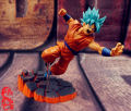 Dragon Ball Z Goku Super Action Figure Blue Hair Collectible Super Figure Model with Display Base – 15cm. 