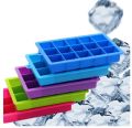 15 Cube Tray Easy Push Pop out Square Silicon Ice Cubes Tray. 