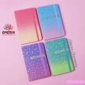 Hard Cover Wallpaper Diary Multicolor Large Size Diary For Girls-Notes & Ideas Gold Foil Details Travel Journal Notepad 180 Pages Notebook-3783. 