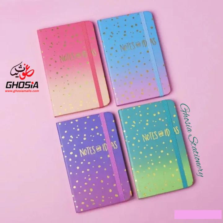 Hard Cover Wallpaper Diary Multicolor Large Size Diary For Girls-Notes & Ideas Gold Foil Details Travel Journal Notepad 180 Pages Notebook-3783