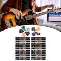 Fingerboard Note Stickers and Picks for Beginner 6 Strings Acoustic Guitar. 