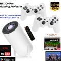 MP3 3D Game Projector 2 in 1 F300 Controller Gamepad Android 11 WIfi  Play store Home Cinema Outdoor 4k portable  projector. 