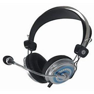 SOLIC Wired over-ear stereo headset with microphone - black Silver