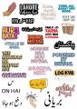 Urdu Typo Sticker Sheet Urdu Cool and Trendy Quotes Best For Teens For Projects or Random Use. 