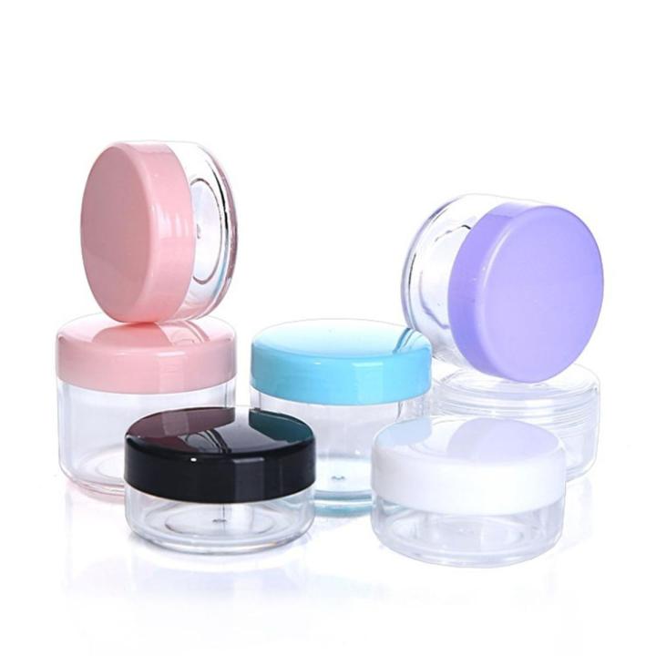 10g 15g 20g Cosmetics Jar Box Makeup Cream Nail Art Cosmetic Bead Storage Pot Container Round Bottle Portable Plastic Transparent Case