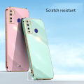 Biruiqu for Tecno Camon 15 Back Cover Luxury 6D Plating Frame Shiny Bling Phone Pounch Soft Silicone Square Phone Case. 