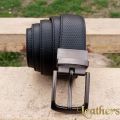 Double Sided Dotted Dress Leather Belt For Men. 