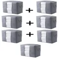 pack of 3 Large Capacity Storage Bags Clothes Blankets Closet Organizer Moving Tote Bag Zipper Durable Handbag Luggage. 