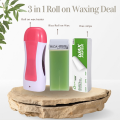 GHARDAARI 3 in 1 Depilatory Wax Roller Machine with Refill Cartridge and Waxing Strips | Waxing Kit for Body Hair Removal. 