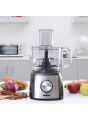 Geepas 1200W Compact Food Processor | Multifunctional Electric Chopper with Shredder & Grater Attachments | 1.2L Bowl Capacity | Stainless Steel & Dough Blades Included - 2 Years Warranty. 