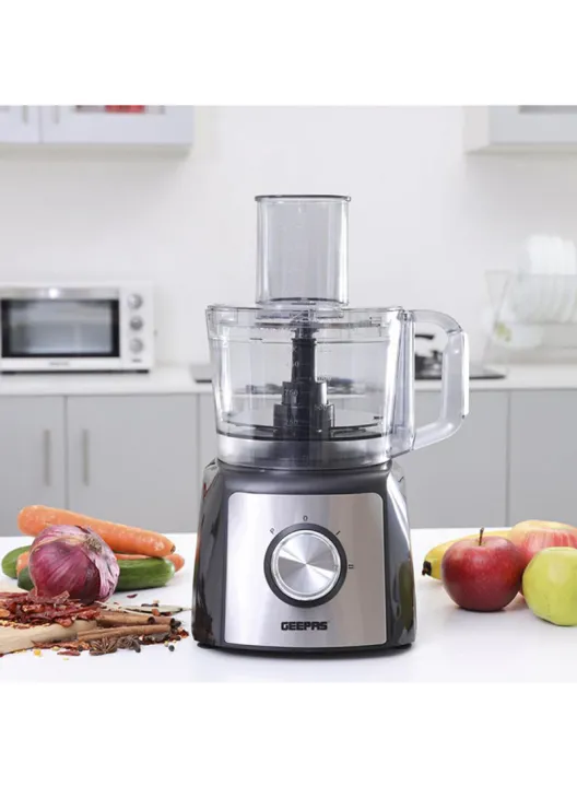 Geepas%201200W%20Compact%20Food%20Processor%20%20Multifunctional%20Electric%20Chopper%20with%20Shredder%20&%20Grater%20Attachments%20%201.2L%20Bowl%20Capacity%20%20Stainless%20Steel%20&%20Dough%20Blades%20Included%20-%202%20Years%20Warranty%20-%20Image%202
