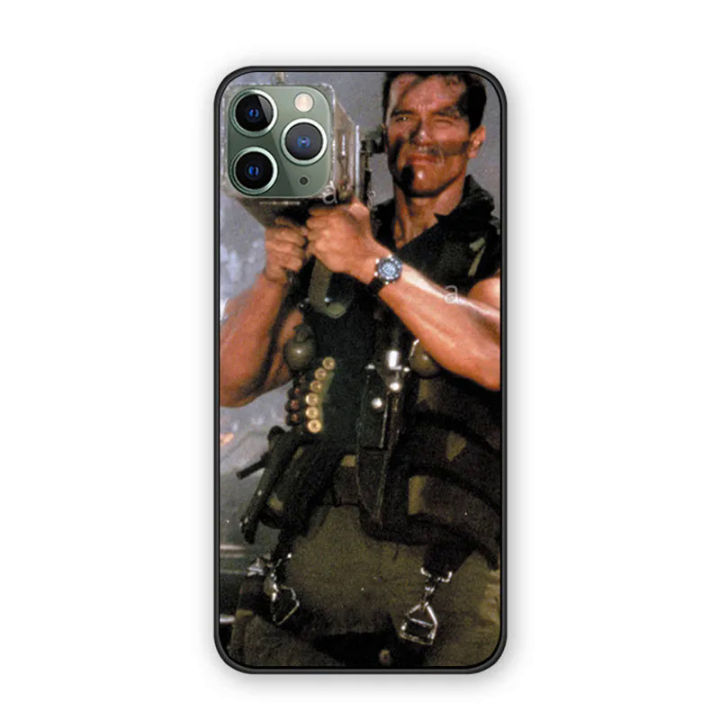 【Healer DingD】 for iPhone 14 15 Pro 13 Plus 12 Mini 11 Pro Max X XS XR SE7 8 6 6s Plus Phone Cover Arnold-Schwarzenegger 1985 Black Soft Case