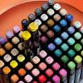 M&G 80 Double Tipped Art Marker Set for Artist Coloring Sketching Drawing Ink Brush Chisel Dual Tips Drawing Painting Art Supplies. 