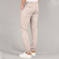 Beige color Cotton Jeans Pants for men. 