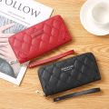 PU Leather Long Wallets for Women Credit Card Holder Zipper Clutch Purses Heart Embroidery Money Bag Wallet Carteras Para Mujer. 