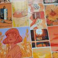 Orange Anime Aesthetic Decorative Stickers (UNCUT)  for Journal And Scrapbook. 