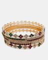 Gold Plated Zirconia Bangles. 