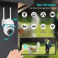 1080P 2.4G+5G Dual Band Wifi Surveillance Camera Full Color HD WiFi IP Camera Security Protection Panoramic Monitoring Wireless With Motion Detection. 