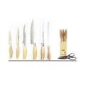Set Of 8 - Knives Set With Wooden Holder. 