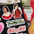 25/50pcs LANA DEL REY stickers of all albums mixed of famous singer spotify aesthetic cherry red coquette dark pinterest. 