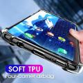 For Infinix HOT 10 Airbag Case Anti Shock Resistant Clear View Transparent Silicone Back Cover. 