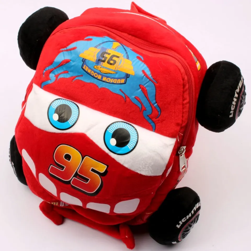 Disney Plush Backpack Kids Lightning McQueen Car School bag New Toddler Kindergarten Cartoon School Back Pack Bag Toys Gifts Daraz.pk