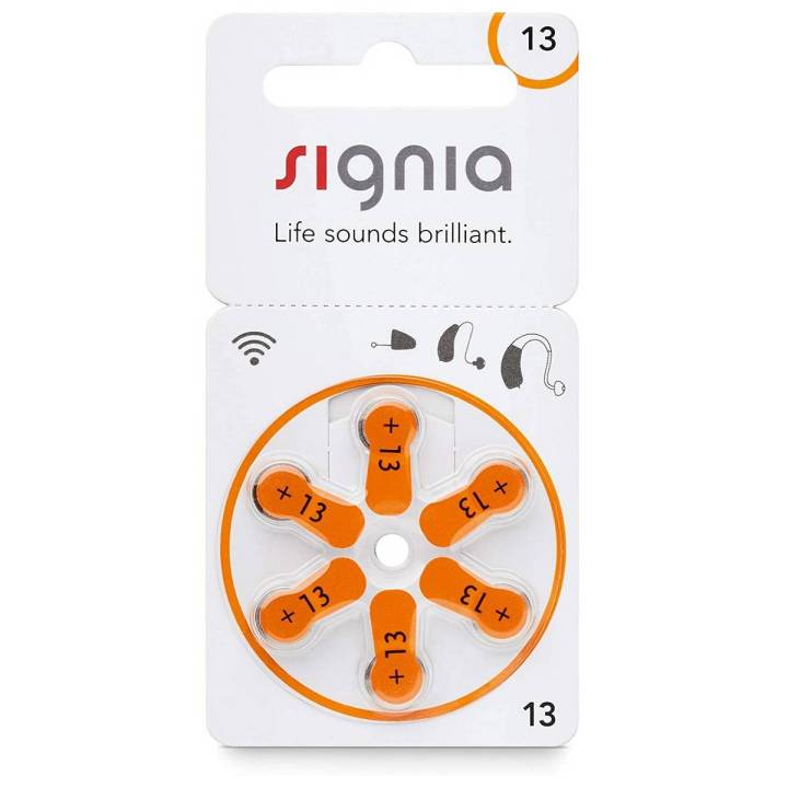 Siemens Hearing Aid Batteries - Signia Hearing Aids Battery - Size +13 Orange
