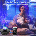Galaxy projector Starry Light Projector Lamp Galaxy  Projector Night Light Table Lamp With Speaker Music Water Wave LED Projector Light Bluetooth Galaxy Projector Sound Light Decoration Room Decoration Home Decoration Light for Kids 21 Lighting Modes. 