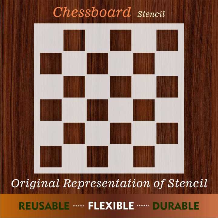 Checker Pattern Reusable Stencil For wall Painting Art DIY Home Decor, Album Crafts and Canvas