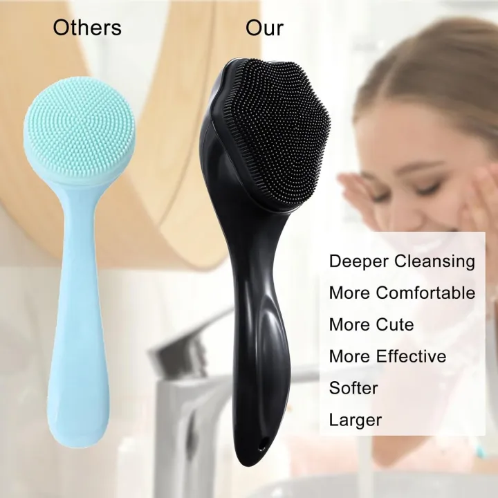 SP%20Dealz%20%20Handheld%20Silicone%20Face%20Scrubber%20Exfoliator,%20Ooloveminso%20Face%20Brushes%20for%20Cleansing%20and%20Exfoliating,%20Manual%20Facial%20Cleansing%20Brush,%20Gentle%20Soft%20Face%20Wash%20Brush%20for%20Sensitive,%20Delicate,%20Dry%20Skin%20-%20Image%204