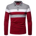 Polo Shirt Contrast Colors Slim Winter Top. 