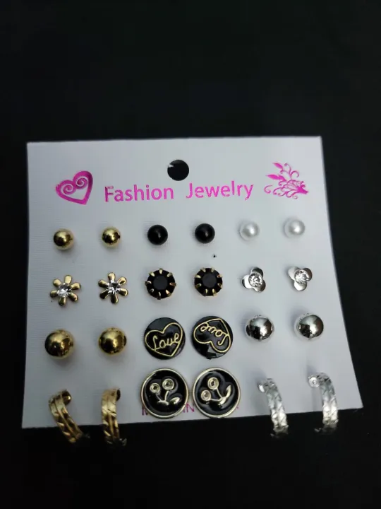 Women%E2%80%99s%20Elegant%20Stud%20Earrings%20Set%20%E2%80%93%2012%20Pairs%20Collection%20-%20Image%207