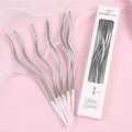 Curly Silver & Golden Pack of 6 Pcs Twisty Metallic Candles for Cake Decoration  | Birthday cake topper decorations Ornament Retro Curve Candle For Festival & Party. 